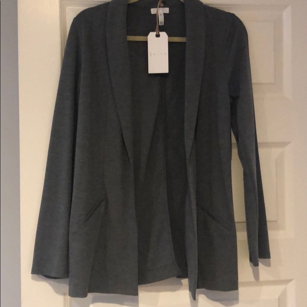 NWT Leith charcoal pointe blazer. XS.